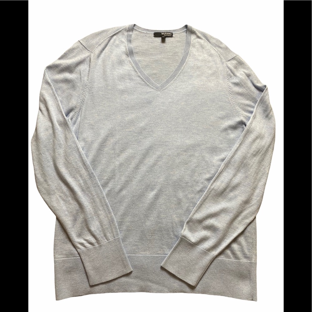 Murano Liquid Luxury Blue Cashmere Silk Sweater